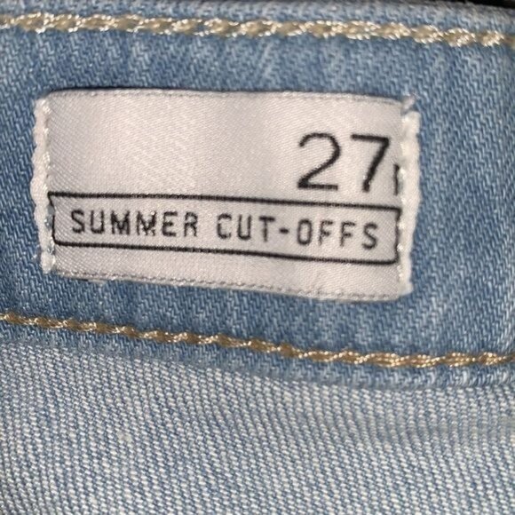 Gap 1969 Summer Cut-Offs Denim Shorts Size 27 Blue - Picture 2 of 10